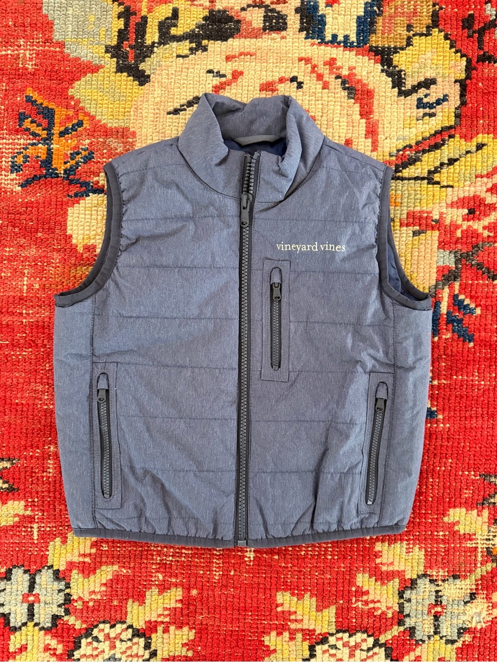 Vineyard Vines Navy Quilted Boys Puffer Vest size 4T